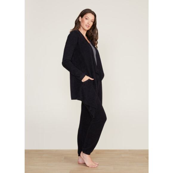 Barefoot Dreams Womens CozyChic Lite Island Wrap Cardigan Small/Medium Black NWT - Picture 2 of 15